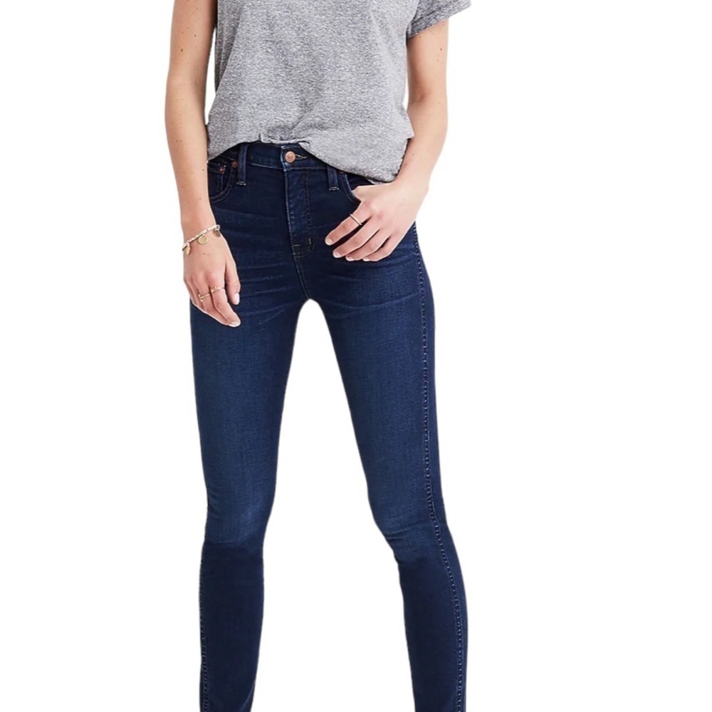 Madewell 10” High-Rise skinny in Hayes Wash raw hem size 27